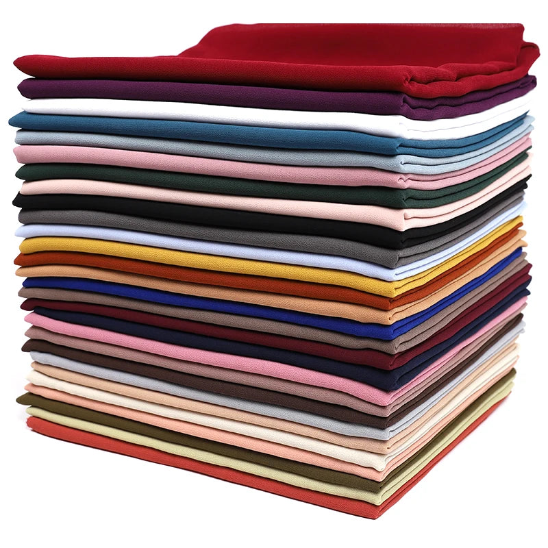 Damen Hijab – Weiches Chiffon- oder Baumwoll-Jersey Kopftuch | 70×180 cm | Schlicht & Elegant für Muslimische Frauen
