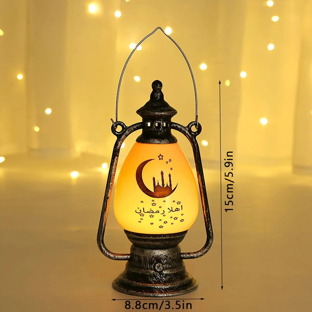 Muslimische Dekoration mit LED-Kerzenlicht – Ramadan & Eid Laternenlichter | Festliche Beleuchtung für Zuhause, Party & Geschenkideen