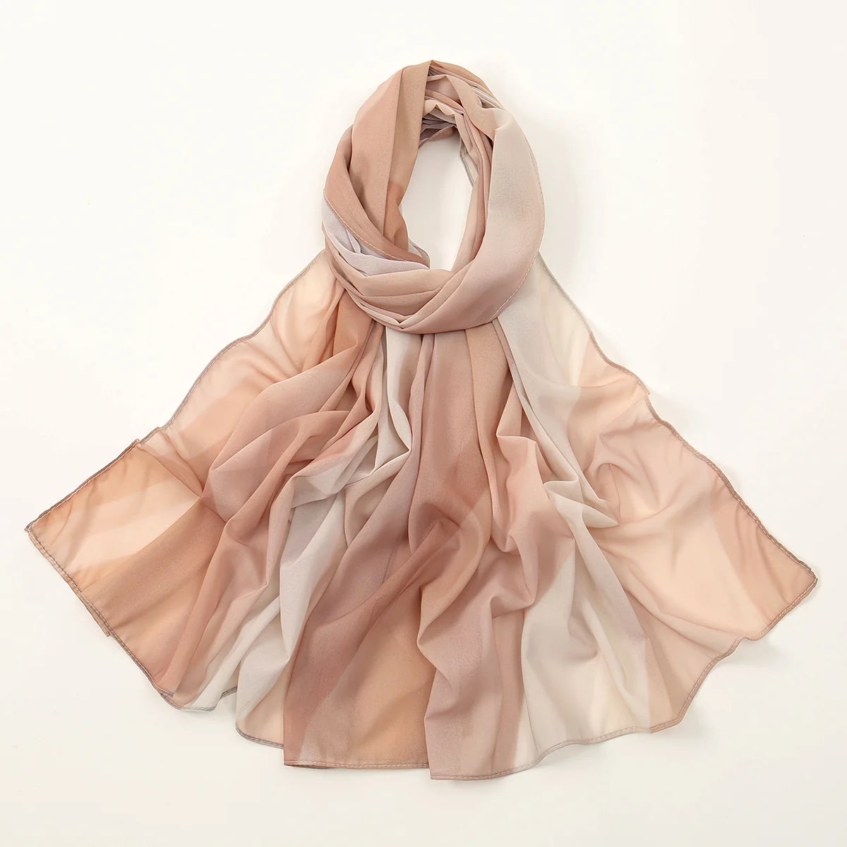 Leichter Chiffon Hijab mit Aquarell-Tie-Dye | Digital Print Kopftuch – Luftig, Stylisch & Elegant