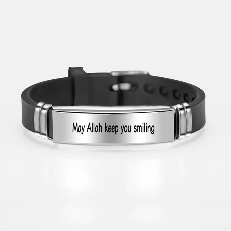Islamisches Armband – Edelstahl & Silikon
