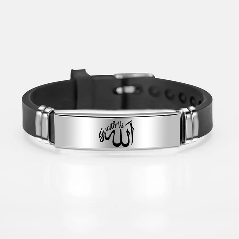 Islamisches Armband – Edelstahl & Silikon