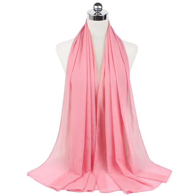 Damen Hijab – Weiches Chiffon- oder Baumwoll-Jersey Kopftuch | 70×180 cm | Schlicht & Elegant für Muslimische Frauen