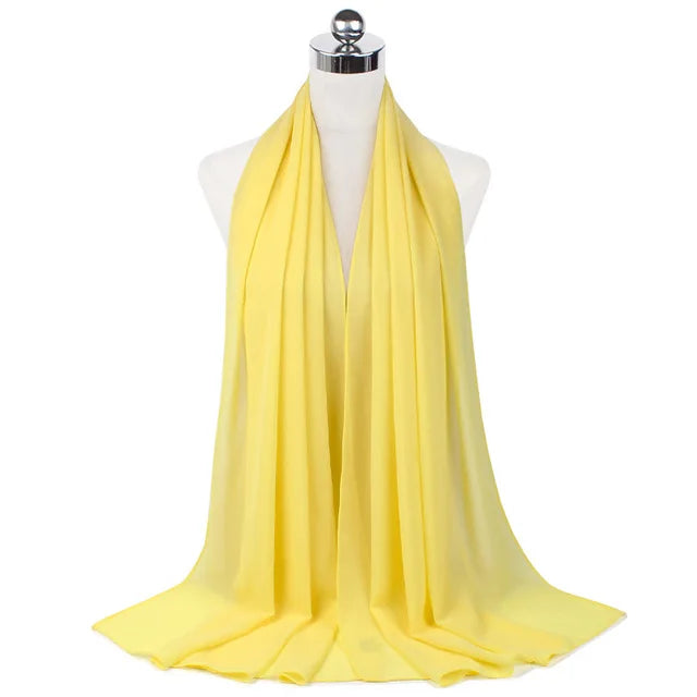 Damen Hijab – Weiches Chiffon- oder Baumwoll-Jersey Kopftuch | 70×180 cm | Schlicht & Elegant für Muslimische Frauen