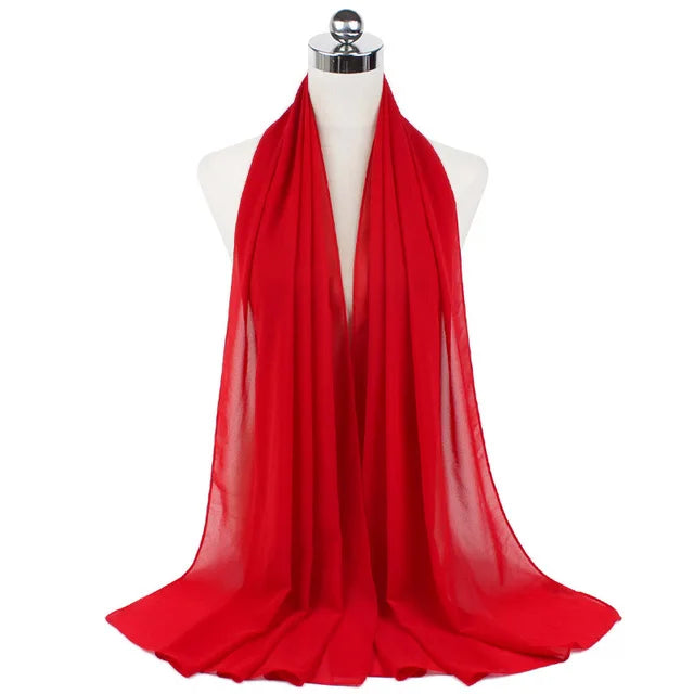 Damen Hijab – Weiches Chiffon- oder Baumwoll-Jersey Kopftuch | 70×180 cm | Schlicht & Elegant für Muslimische Frauen