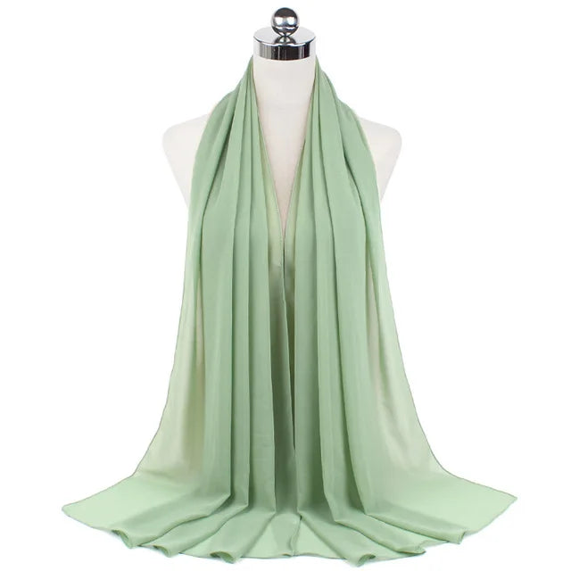 Damen Hijab – Weiches Chiffon- oder Baumwoll-Jersey Kopftuch | 70×180 cm | Schlicht & Elegant für Muslimische Frauen