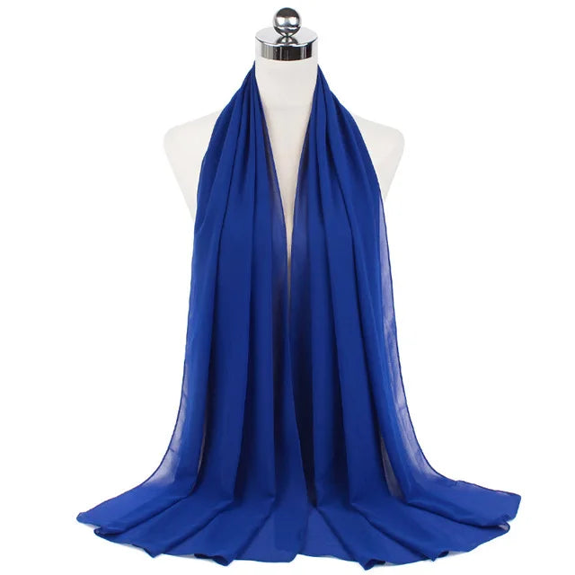 Damen Hijab – Weiches Chiffon- oder Baumwoll-Jersey Kopftuch | 70×180 cm | Schlicht & Elegant für Muslimische Frauen