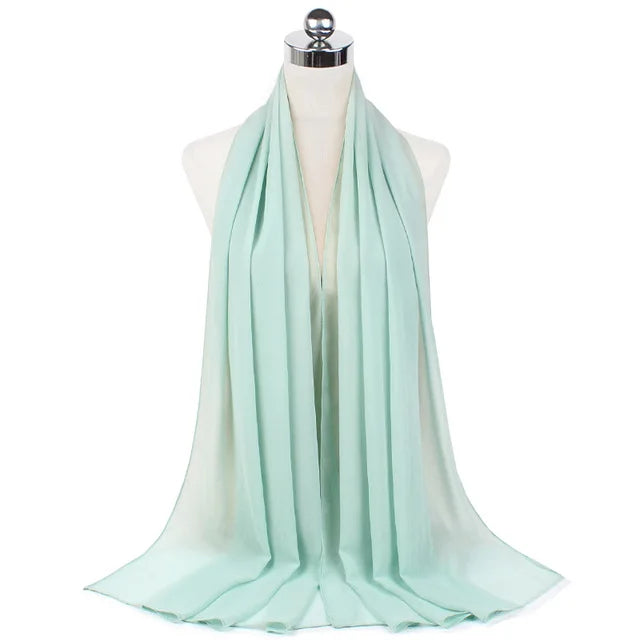 Damen Hijab – Weiches Chiffon- oder Baumwoll-Jersey Kopftuch | 70×180 cm | Schlicht & Elegant für Muslimische Frauen