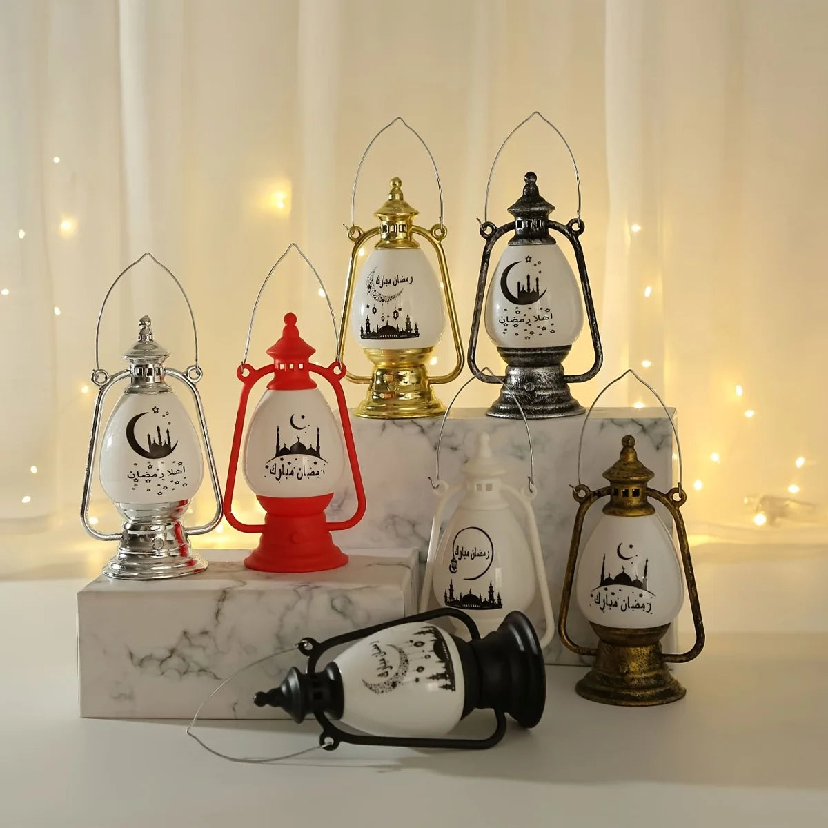 Muslimische Dekoration mit LED-Kerzenlicht – Ramadan & Eid Laternenlichter | Festliche Beleuchtung für Zuhause, Party & Geschenkideen