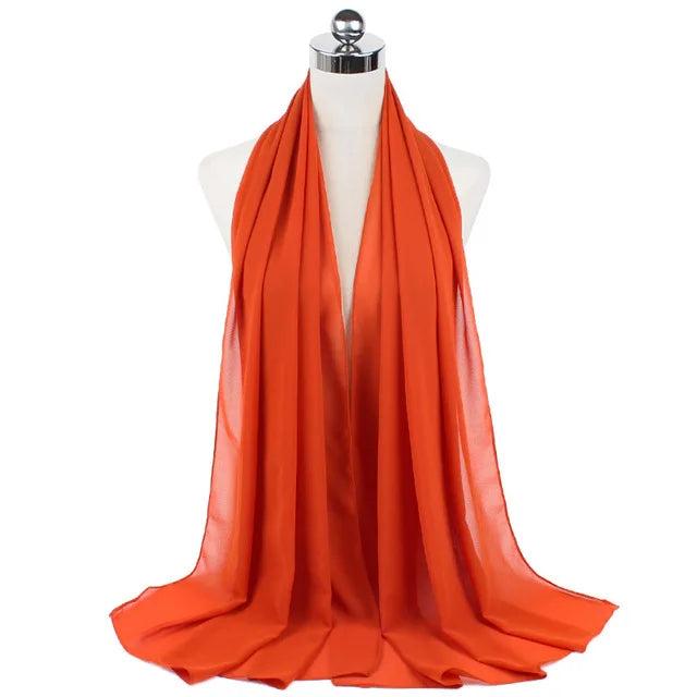 Damen Hijab – Weiches Chiffon- oder Baumwoll-Jersey Kopftuch | 70×180 cm | Schlicht & Elegant für Muslimische Frauen