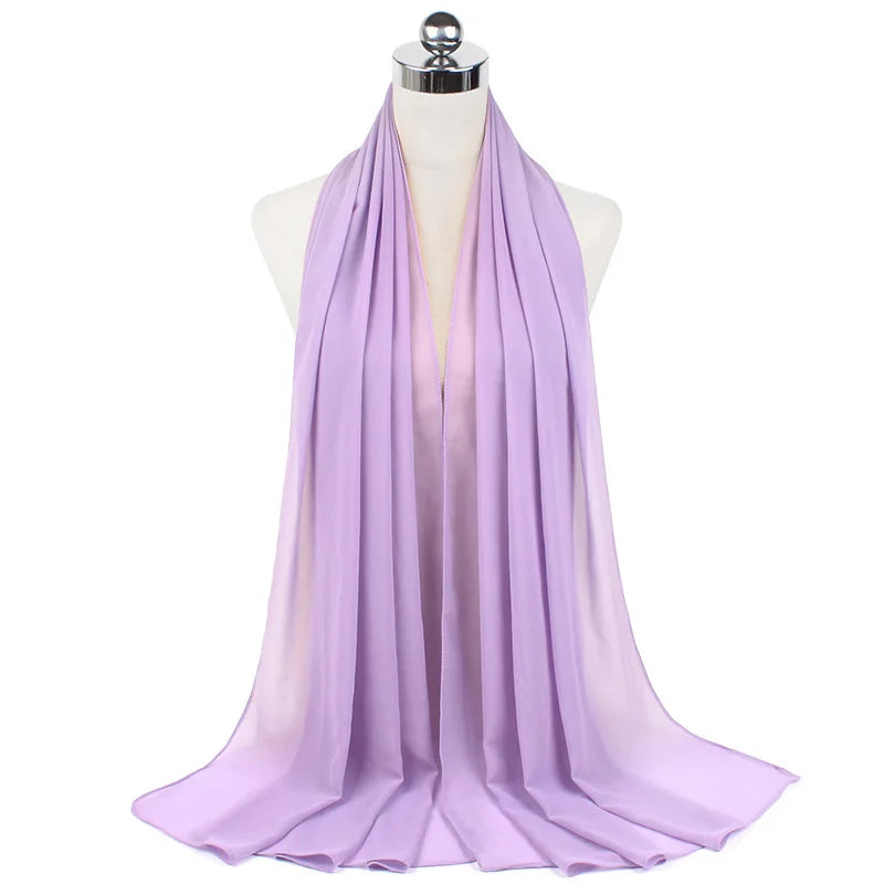 Damen Hijab – Weiches Chiffon- oder Baumwoll-Jersey Kopftuch | 70×180 cm | Schlicht & Elegant für Muslimische Frauen