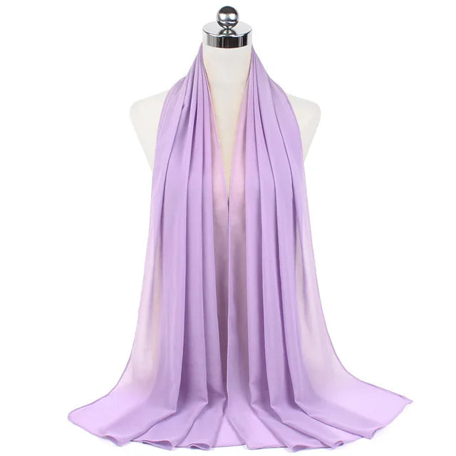 Damen Hijab – Weiches Chiffon- oder Baumwoll-Jersey Kopftuch | 70×180 cm | Schlicht & Elegant für Muslimische Frauen