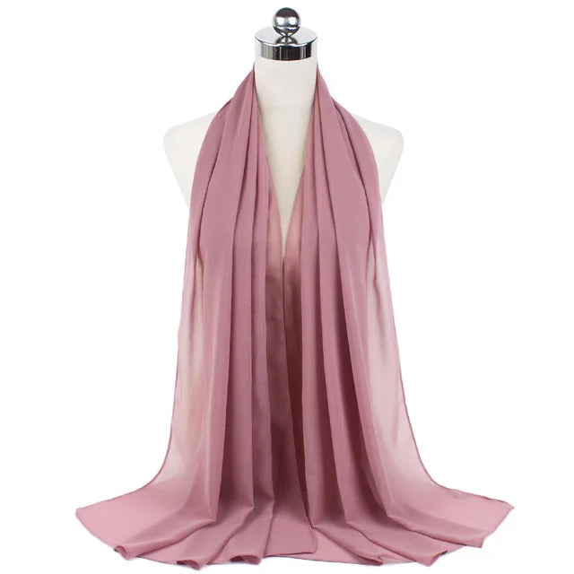 Damen Hijab – Weiches Chiffon- oder Baumwoll-Jersey Kopftuch | 70×180 cm | Schlicht & Elegant für Muslimische Frauen