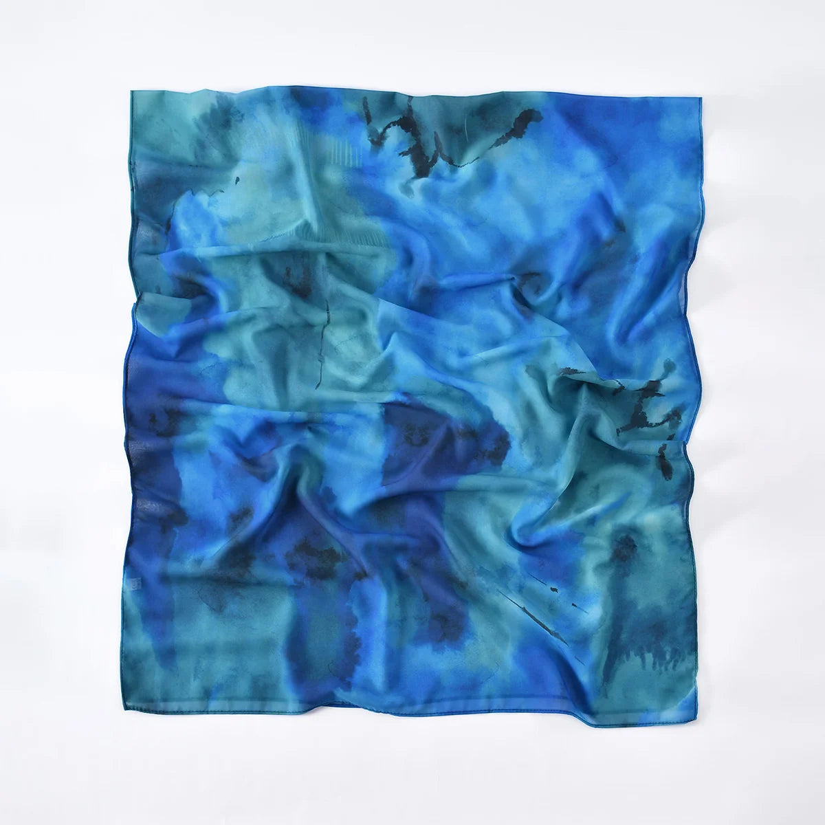 Leichter Chiffon Hijab mit Aquarell-Tie-Dye | Digital Print Kopftuch – Luftig, Stylisch & Elegant