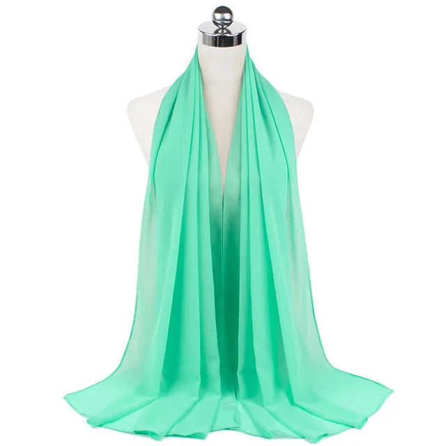 Damen Hijab – Weiches Chiffon- oder Baumwoll-Jersey Kopftuch | 70×180 cm | Schlicht & Elegant für Muslimische Frauen