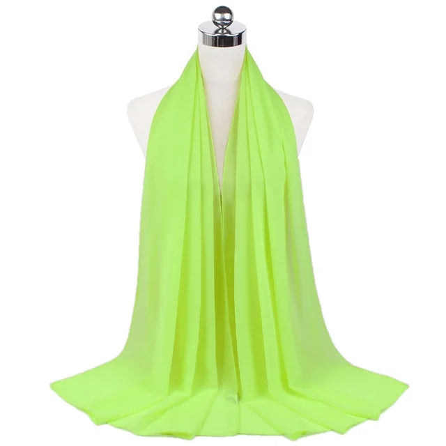 Damen Hijab – Weiches Chiffon- oder Baumwoll-Jersey Kopftuch | 70×180 cm | Schlicht & Elegant für Muslimische Frauen