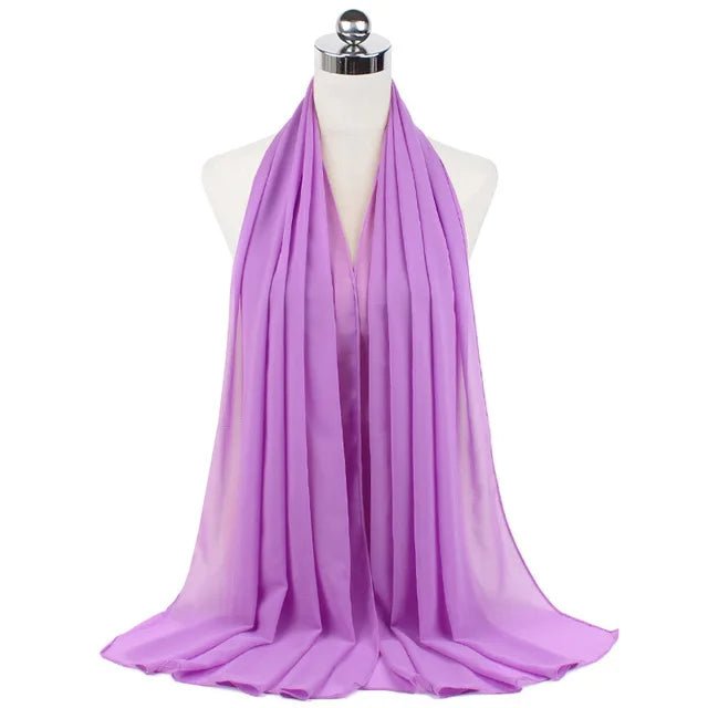 Damen Hijab – Weiches Chiffon- oder Baumwoll-Jersey Kopftuch | 70×180 cm | Schlicht & Elegant für Muslimische Frauen