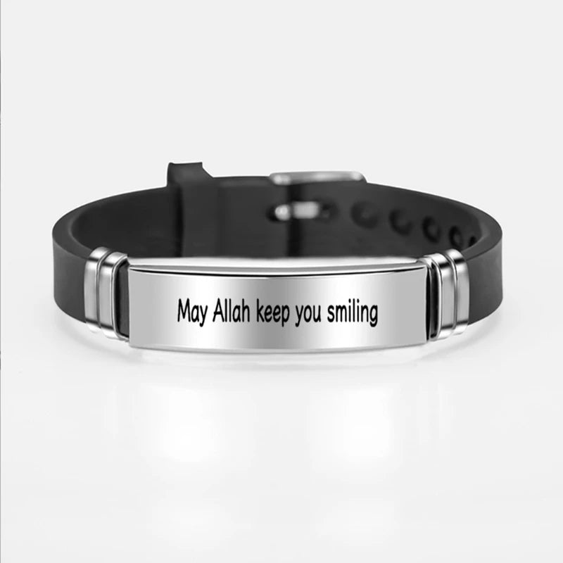 Islamisches Armband – Edelstahl & Silikon